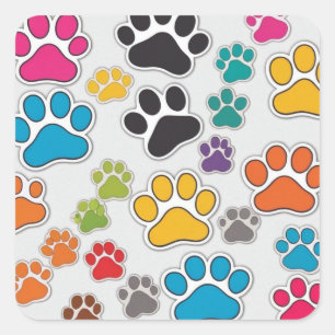 Cute Dog Paws Cool Sticker Design