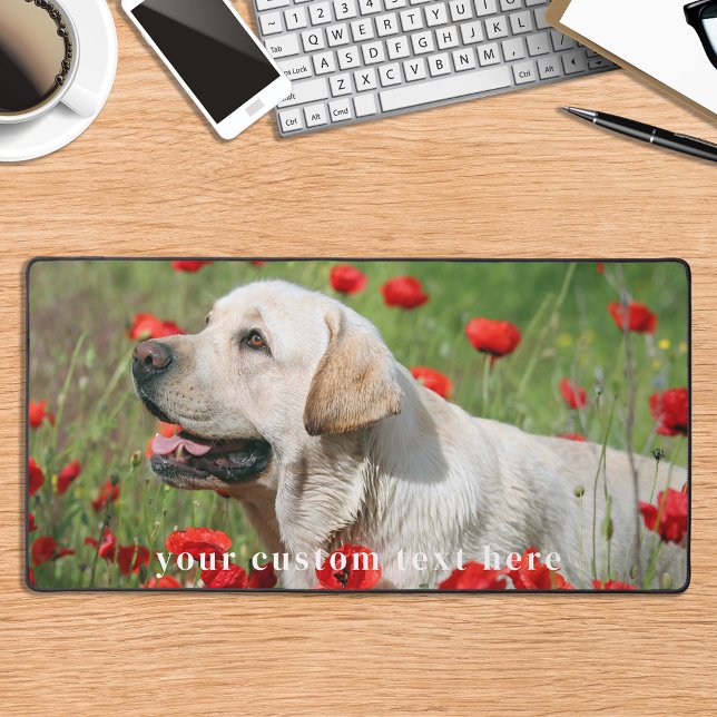 Cute Dog Personalised Simple Pet Photo Desk Mat (Creator Uploaded)