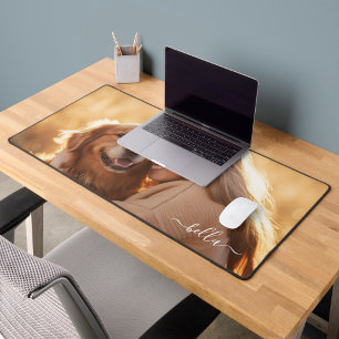 Cute Dog Personalized Pet Photo Desk Mat
