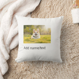 Cute dog pet add name text editable dog mom dad gi cushion