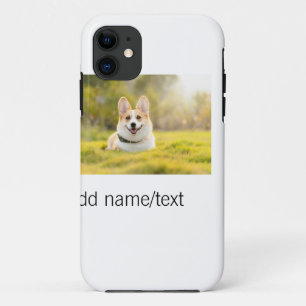 Cute dog pet add name text editable dog mum dad gi Case-Mate iPhone case