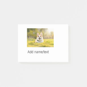 Cute dog pet add name text editable dog mum dad gi post-it notes