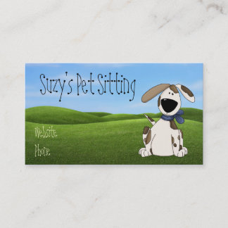 Cute Dog Pet Business Cards