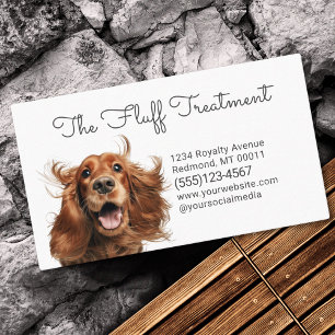 Cute Dog Pet Grooming Bath Service  Business Card