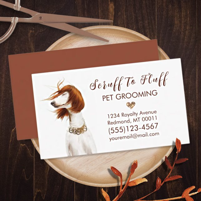 Cute Dog Pet Grooming Groomer Service Business Card (Creator Uploaded)