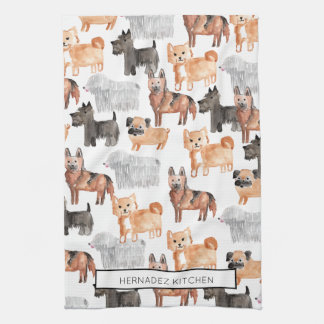 Cute dog pet kitchen towel