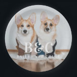 Cute Dog Pet Photo with Name Paper Plate<br><div class="desc">Cute Dog Pet Photo with Name Paper Plates</div>