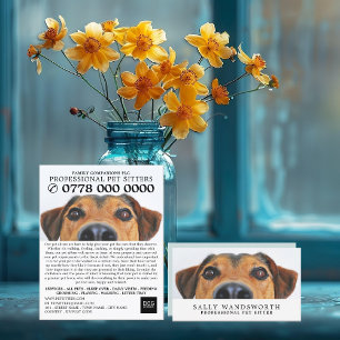 Cute Dog, Pet Sitter Business Card