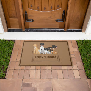 Cute Dog Pet Welcome Home party DIY name Doormat