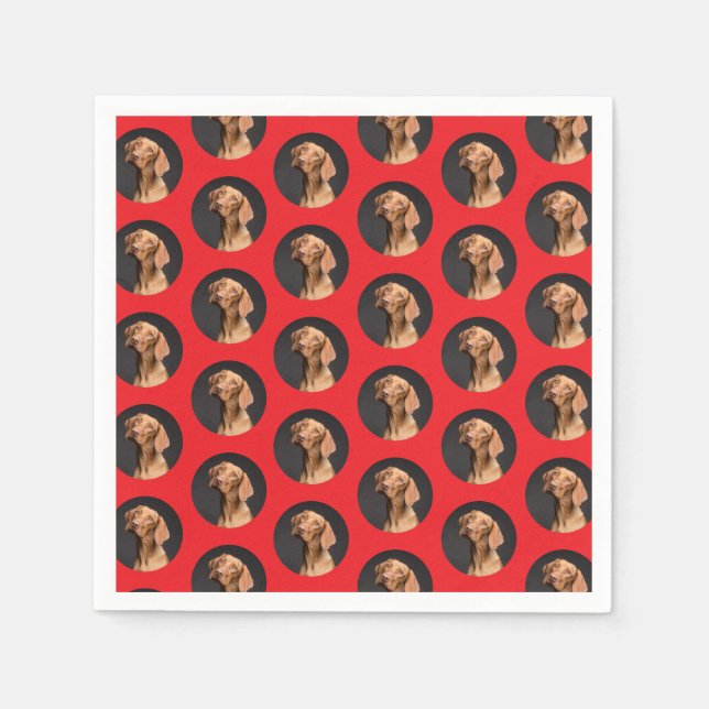 Cute Dog Photo Modern  Napkin (Front)
