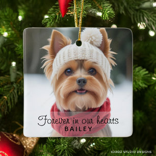 Cute Dog Photo Sympathy Ornament