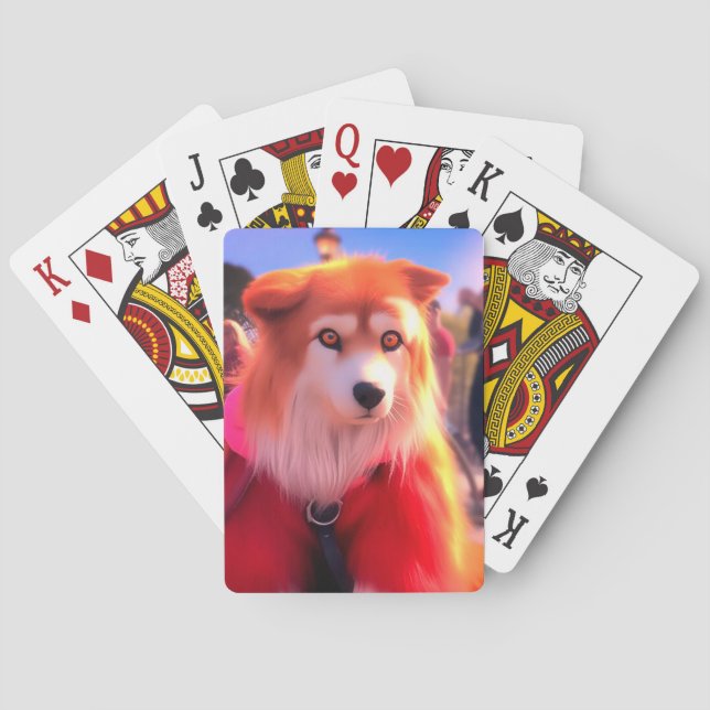 Cute Dog Playing Cards (Back)