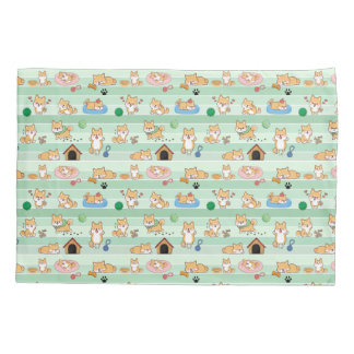 cute dog playing jumping sleeping pillowcase
