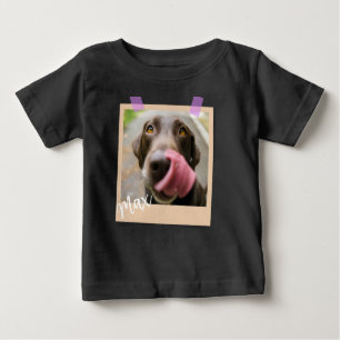 Cute Dog Polaroid Photo Art Baby T-Shirt