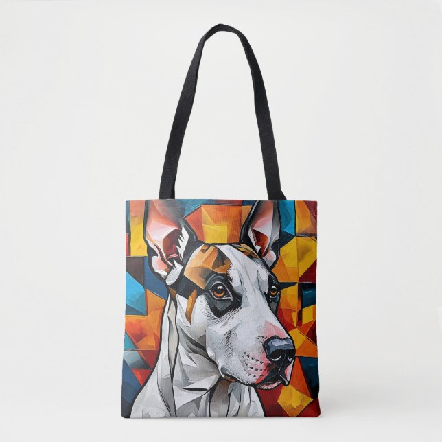 Cute dog portrait tote bag (Front)