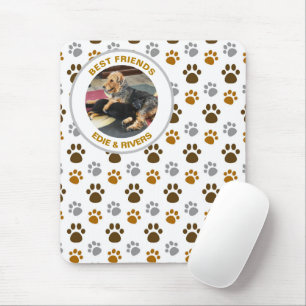 Cute Dog Prints and Your Pets Photo Mouse Pad