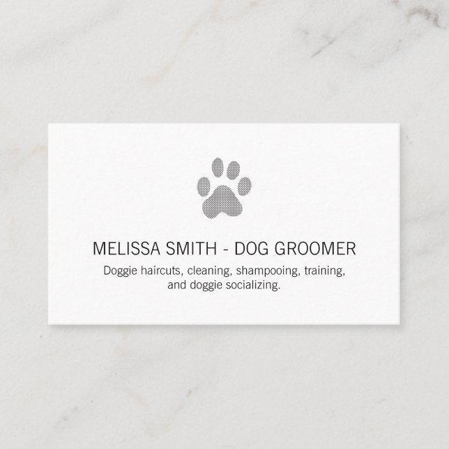Cute Dog Prints Business Card (Front)