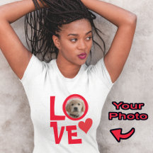 Cute Dog Puppy Love Personalised Photo T-Shirt