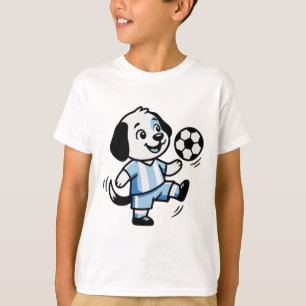 Cute Dog Puppy Playing Soccer Footll Dogs Puppies T-Shirt