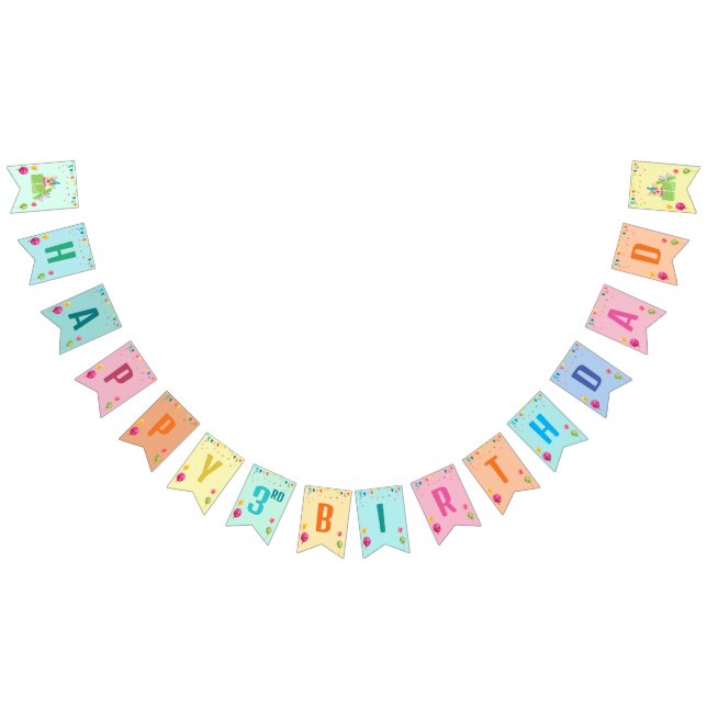 Cute Dog Puppy Themed Kid's Birthday Party Bunting (All)