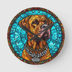 Cute Dog Round Clock