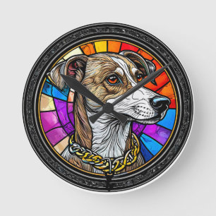 Cute Dog Round Clock