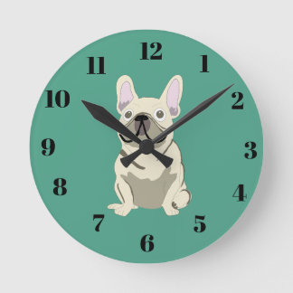 Cute dog round clock