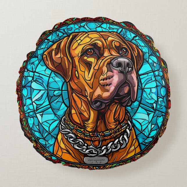 Cute Dog Round Cushion (Front)