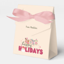 Cute dog’s family or business Flat Holiday Card