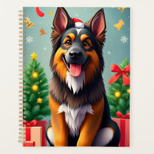 🎁Cute Dog Santa Hat Christmas Planner Gift ✨