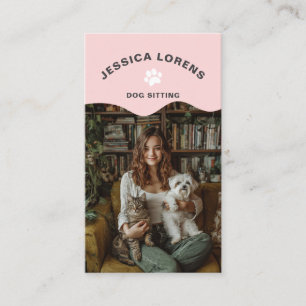 Cute Dog Sitter, Pet Groomer, Dog Walker Business Card