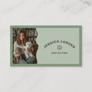 Cute Dog Sitter, Pet Groomer, Dog Walker Business Card