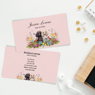 Cute Dog Sitter, Pet Groomer, Veterinarian, Poodle Business Card