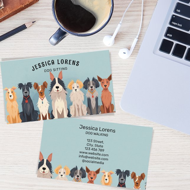 Cute Dog Sitter, Pet Groomer, Veterinarian, Puppy  Business Card (Creator Uploaded)
