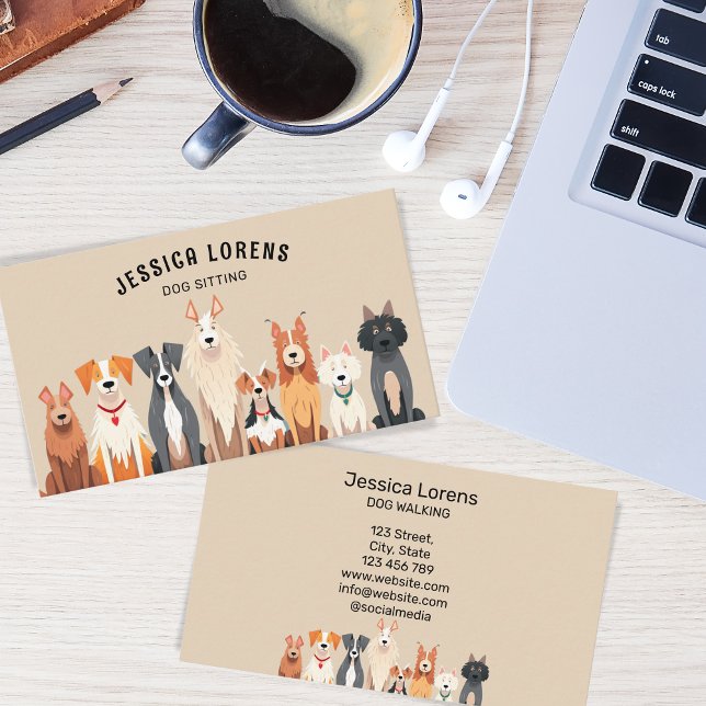 Cute Dog Sitter, Pet Groomer, Veterinarian, Puppy  Business Card (Creator Uploaded)