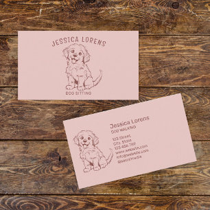 Cute Dog Sitter, Pet Groomer, Veterinarian, Puppy  Business Card