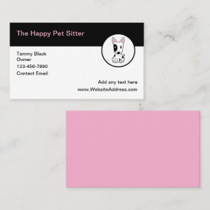 Cute Dog Sitting Simple Business Cards