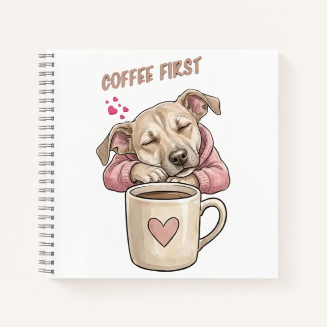 Cute dog sleeping peacefully  notebook (Front)