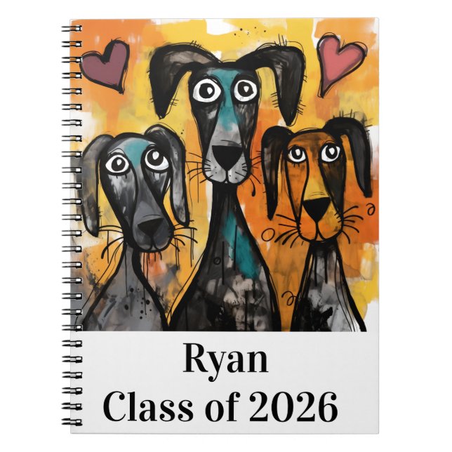 Cute Dog Spiral Notebook  (Front)