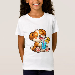 Cute Dog Summer Drink T-Shirt