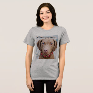 Cute Dog T-Shirt Design Tri-Blend Shirt