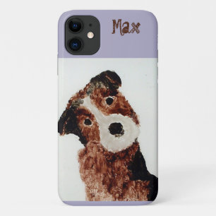 Cute Dog Terrier Custom Name Case-Mate iPhone Case