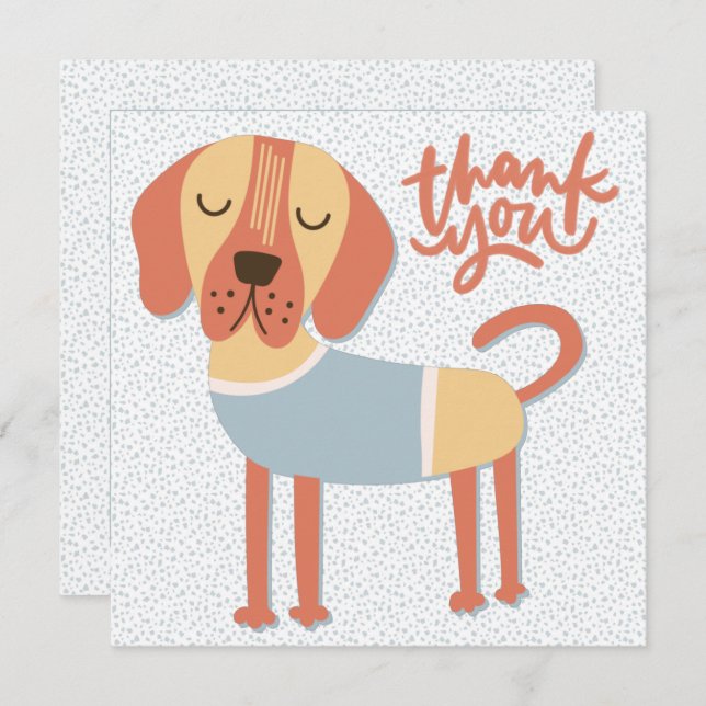 Cute Dog Thank You Card (Front/Back)