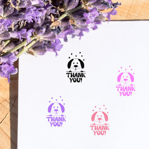Cute Dog Thank You, Small Business Rubber Stamp