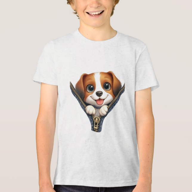 Cute Dog Tri-Blend Shirt (Front)