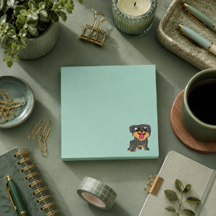 Cute Dog Turquoise Green Post-it Notes