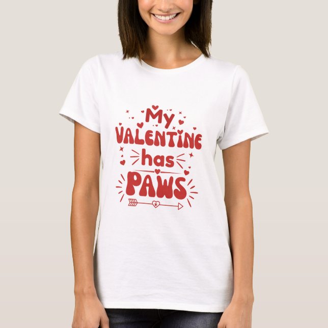 Cute Dog Valentine Gift for Pet Lovers T-Shirt (Front)