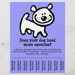 CUTE Dog Walker Customisable promo Flyer