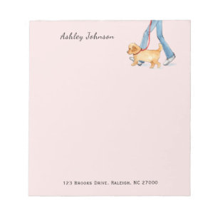 Cute Dog walker personalised Notepad