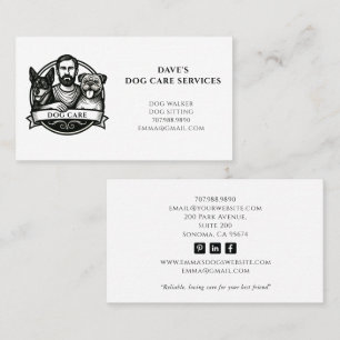 Cute Dog Walker Pet Sitter Business Card